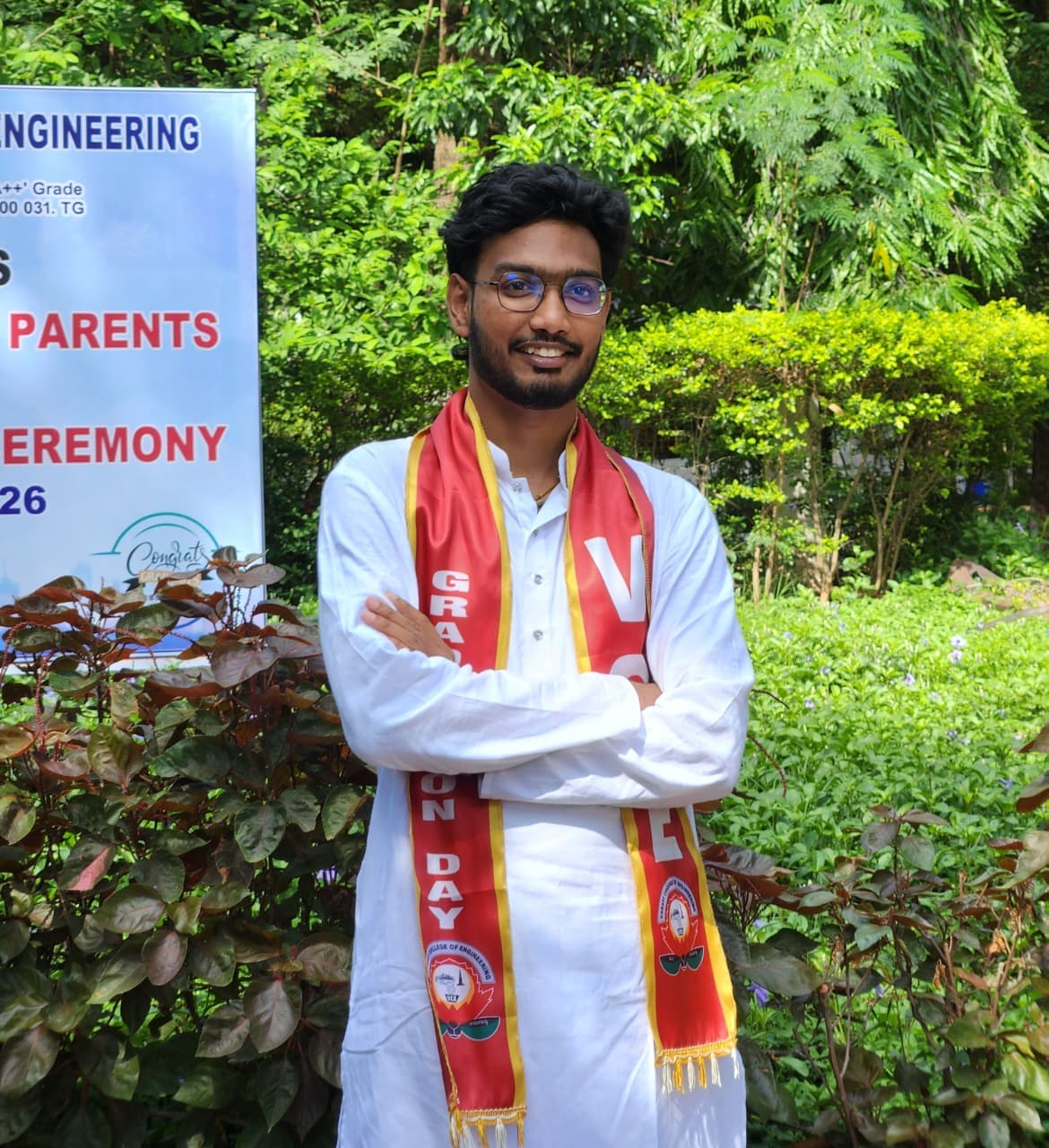 Kamal Bura at the Vasavi College of Engineering graduation ceremony